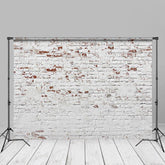 Lofaris Faded White Brick Wall Texture Backdrops For Photos